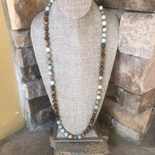 Load image into Gallery viewer, Amazonite gemstone bead necklace
