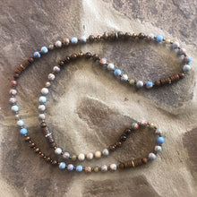 Load image into Gallery viewer, Sea Sediment Jasper gemstone bead necklace
