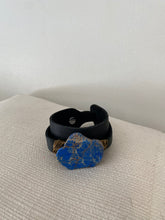 Load image into Gallery viewer, Lapis Lazuli Leather Cuff Bracelet
