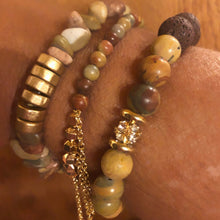 Load image into Gallery viewer, Jasper gemstone stackable bracelet set
