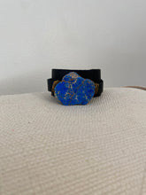 Load image into Gallery viewer, Lapis Lazuli Leather Cuff Bracelet
