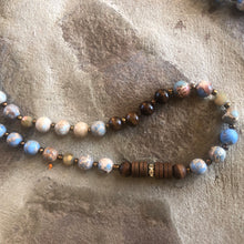 Load image into Gallery viewer, Sea Sediment Jasper gemstone bead necklace
