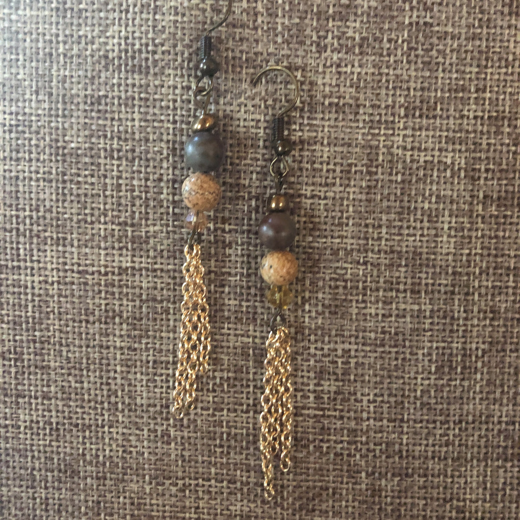 Jasper gemstone earrings