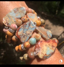 Load image into Gallery viewer, Ocean Jasper essential oil diffusing bracelet
