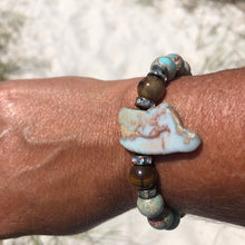 Load image into Gallery viewer, Ocean Jasper essential oil diffusing bracelet
