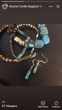 Load image into Gallery viewer, Imperial Jasper stackable bracelets with earrings
