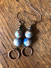 Load image into Gallery viewer, Caribbean blue sea jasper earrings
