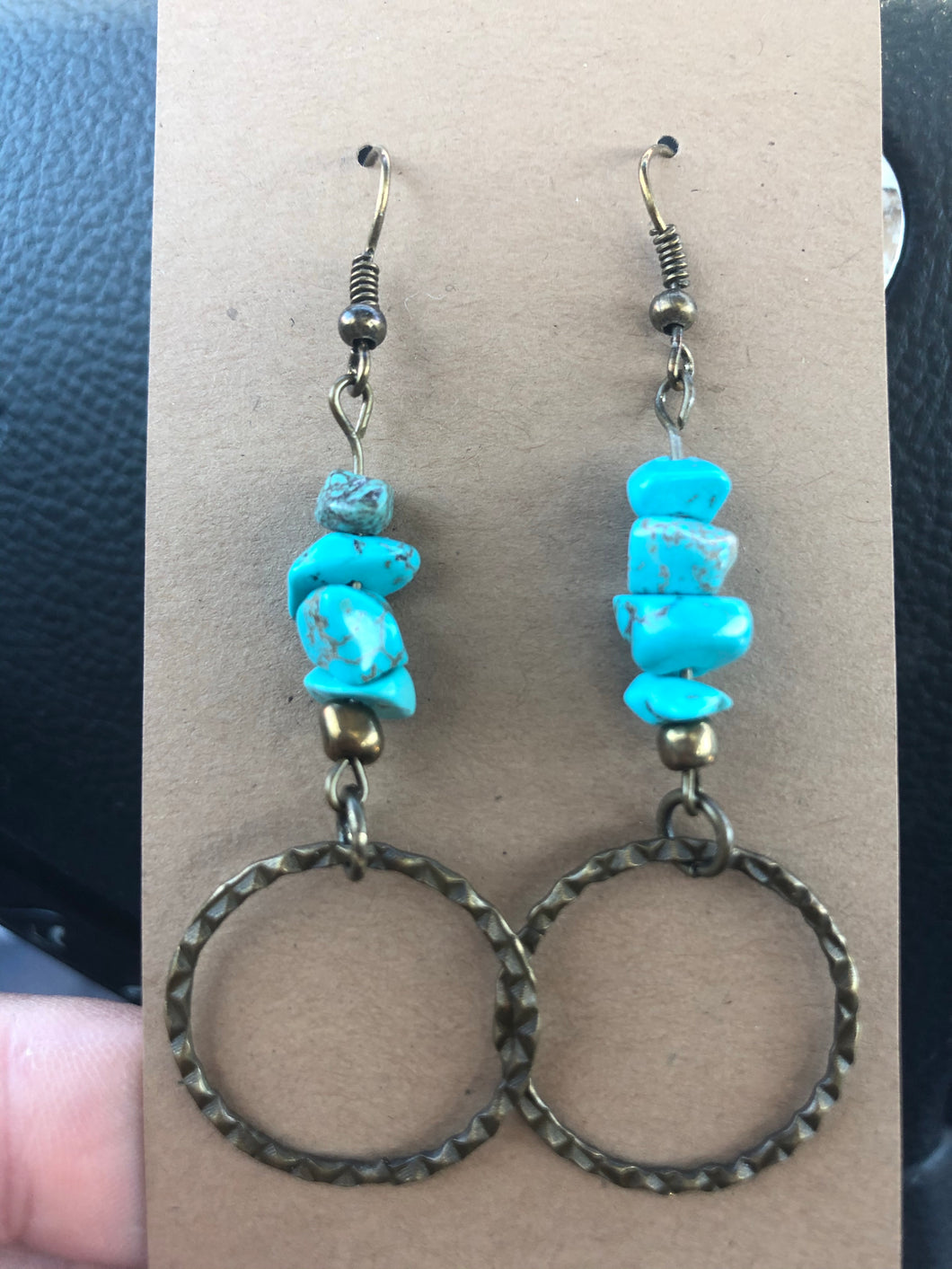 Boho turquoise earrings